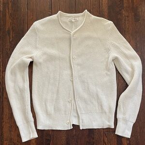 Alex Mill Off-White Ribbed Button Cardigan